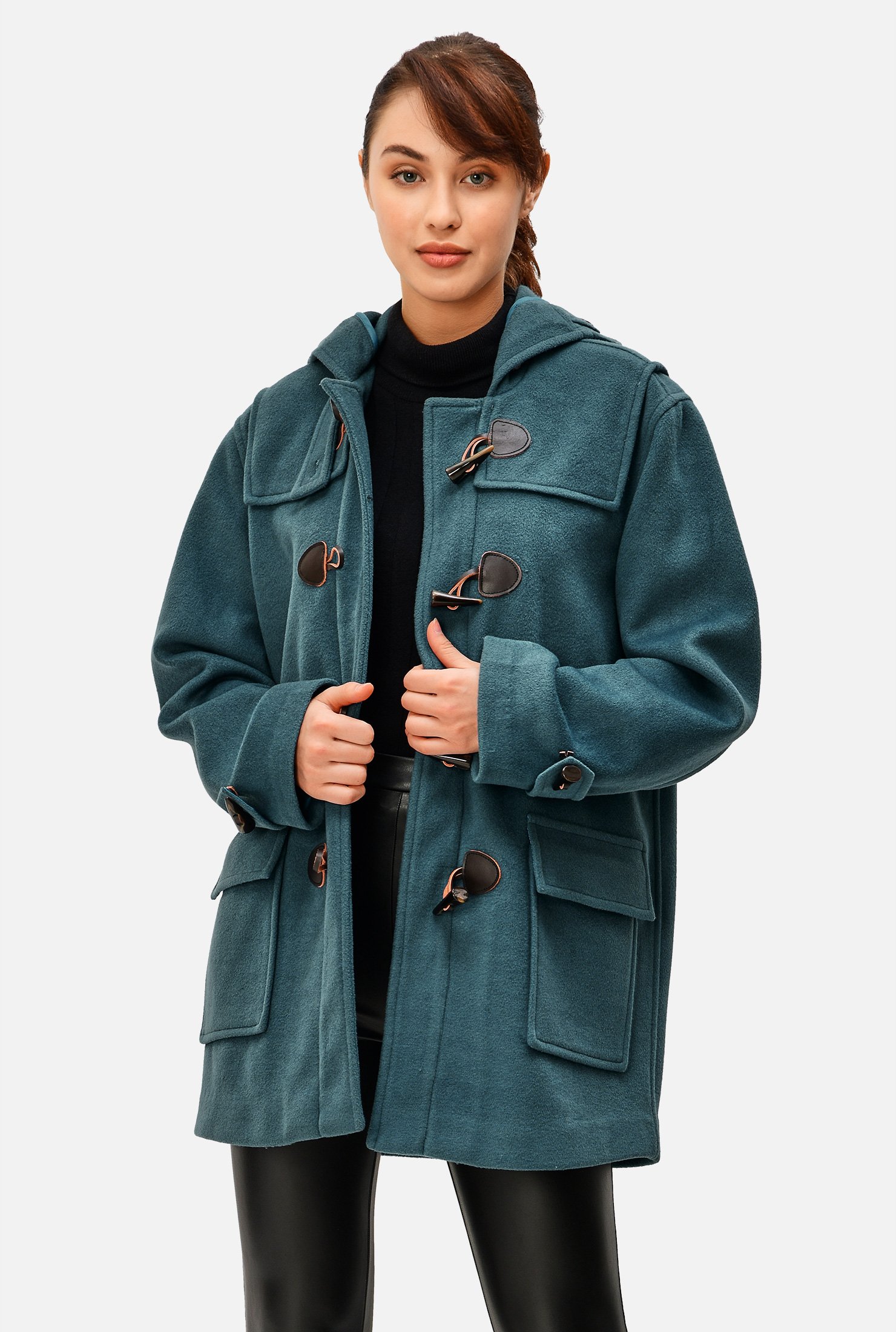 discount 82% WOMEN FASHION Coats Duffel coat Casual Black S NoName Duffel coat 