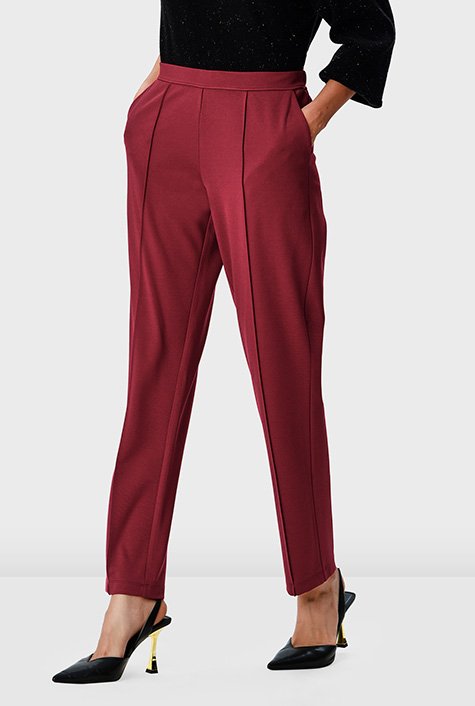 Woman Within Women's Plus Size Bootcut Ponte Stretch Knit Pant - 12 W,  Black at Amazon Women's Clothing store: Bootcut Pants