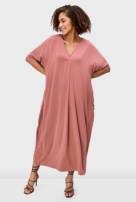 Shop Dolman sleeve jersey knit shift dress | eShakti