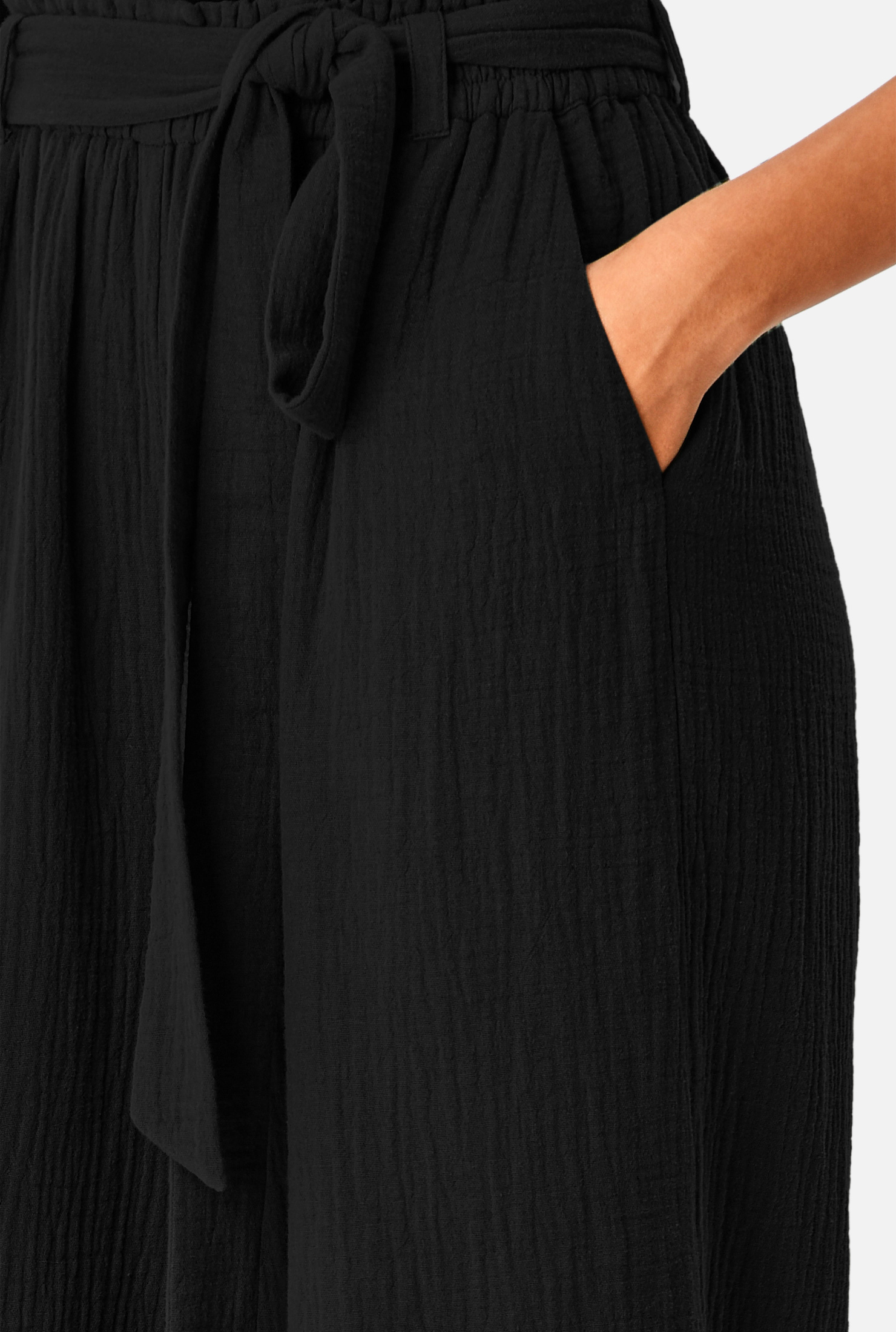 Shop Double gauze cotton jogger pants eShakti