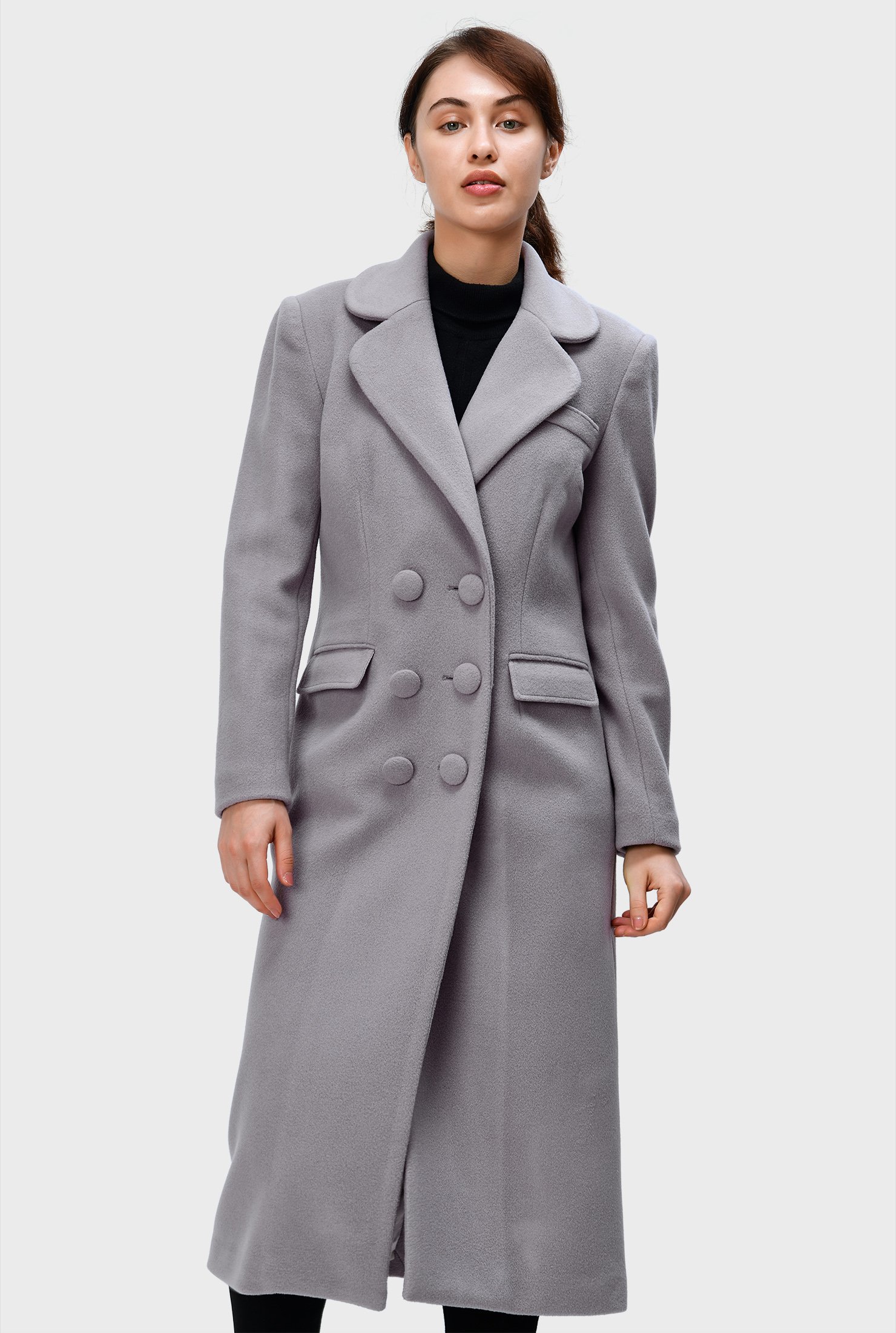 Shop Double breasted melton-look coat | eShakti