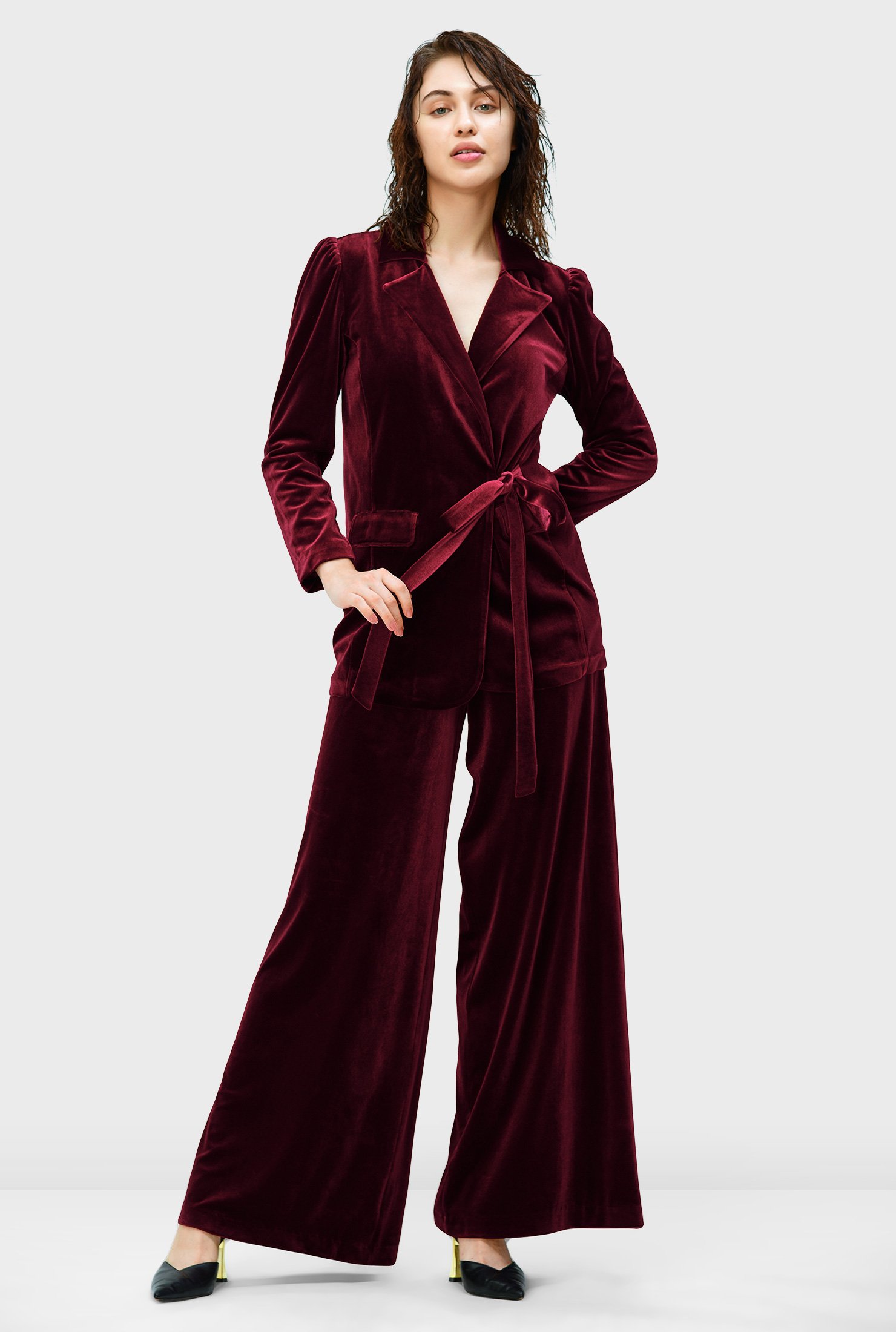 Velvet clearance wrap jacket