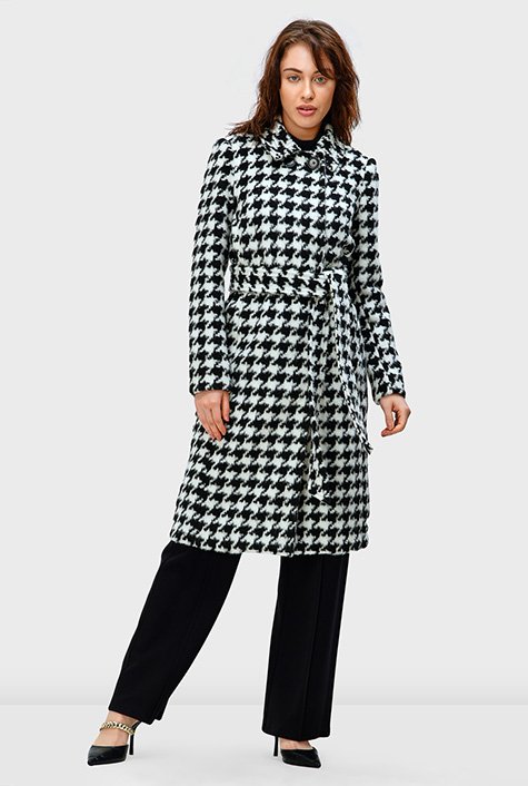 Houndstooth hot sale car coat