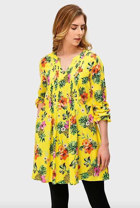 Floral Print Cotton Tunic