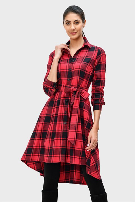 High low shop flannel dress