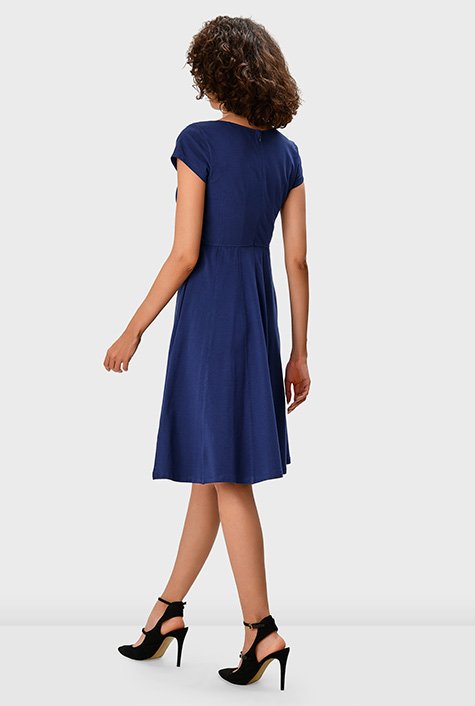 Shop Cotton jersey fit-and-flare dress