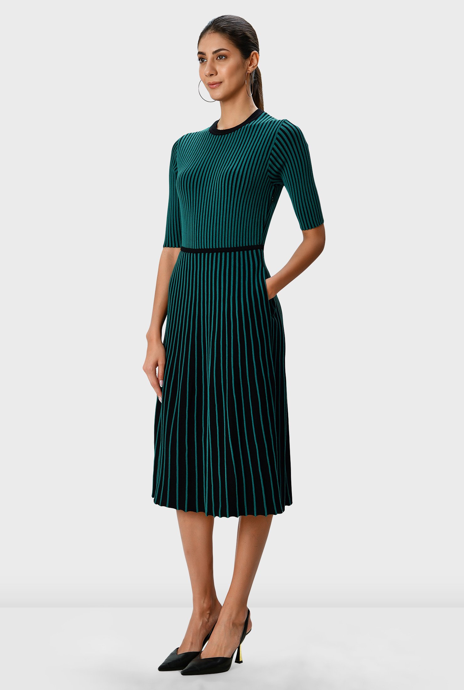 herlipto Trimmed Cable Knit Two-Piece