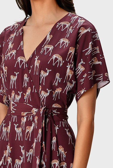 Deer print clearance dress