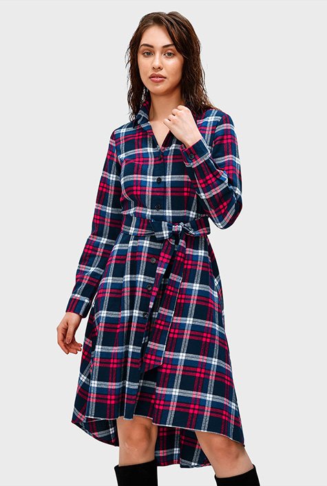 High low shop flannel dress