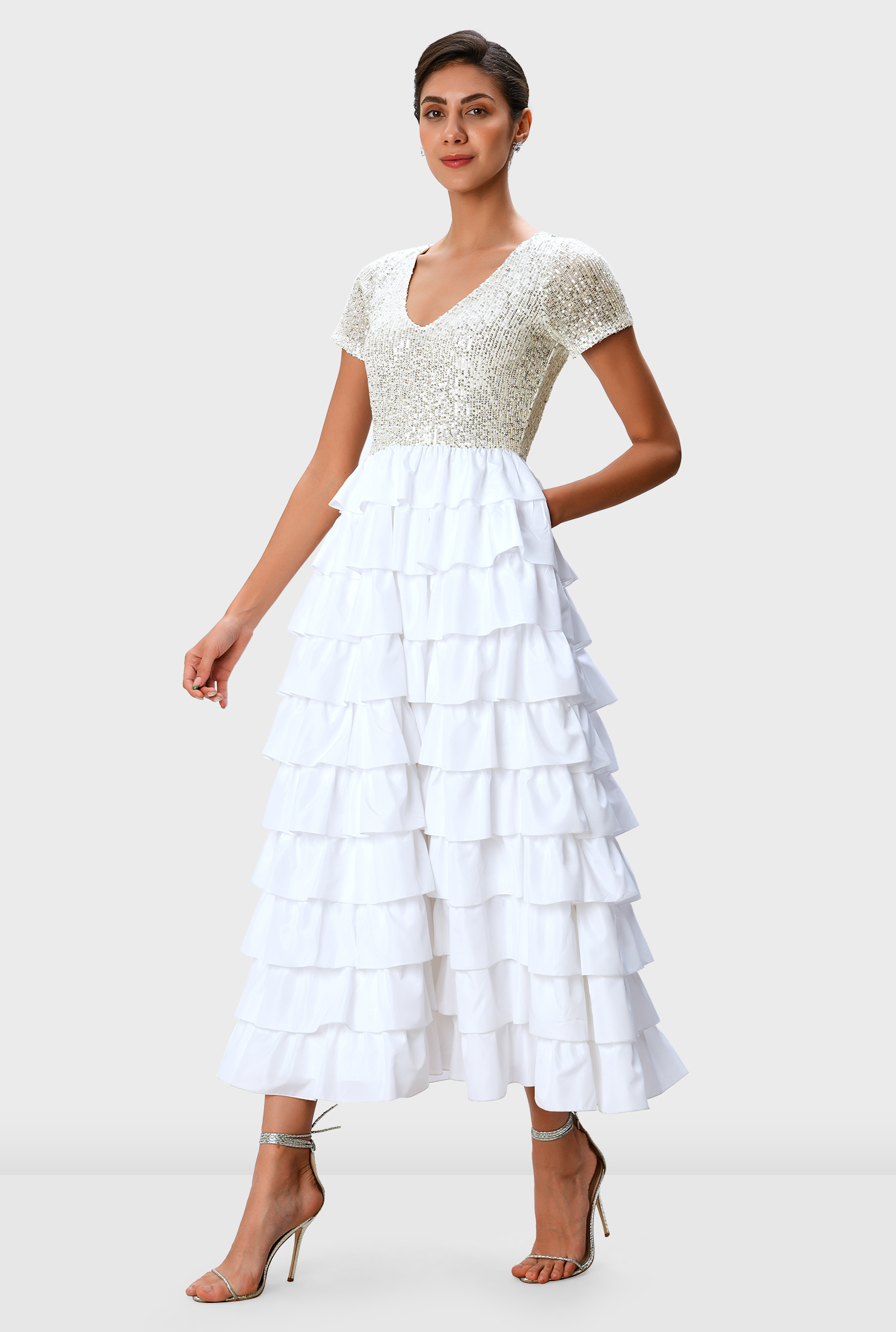 layered dresses for wedding guests