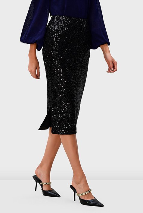 Sequin pencil skirt on sale 7 little words