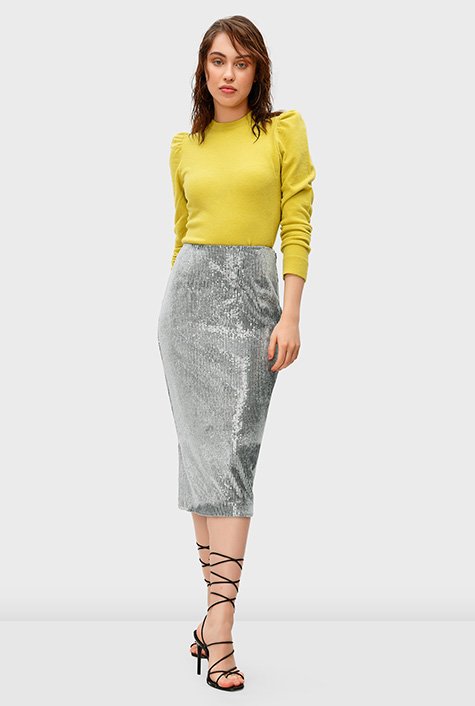 Sequin pencil skirt outlet india