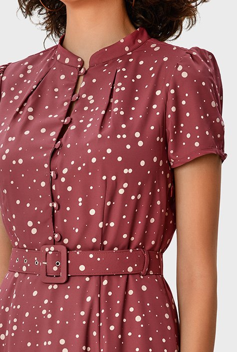 Polka Dot Self-Tie T-Shirt - Women - Ready-to-Wear
