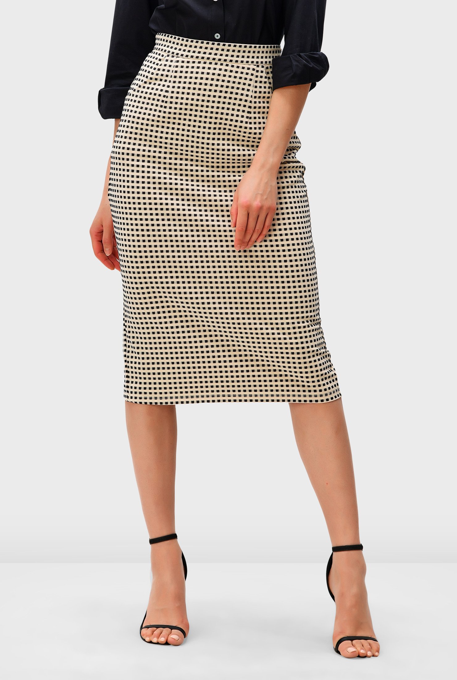 jacquard pencil skirt