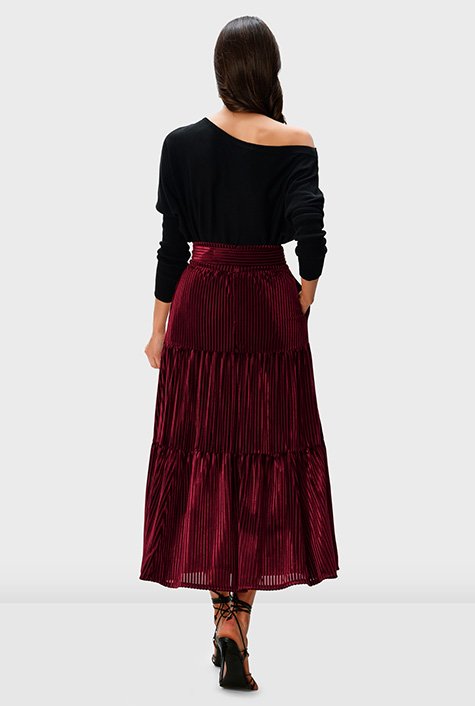 Silk burnout 2024 velvet skirt