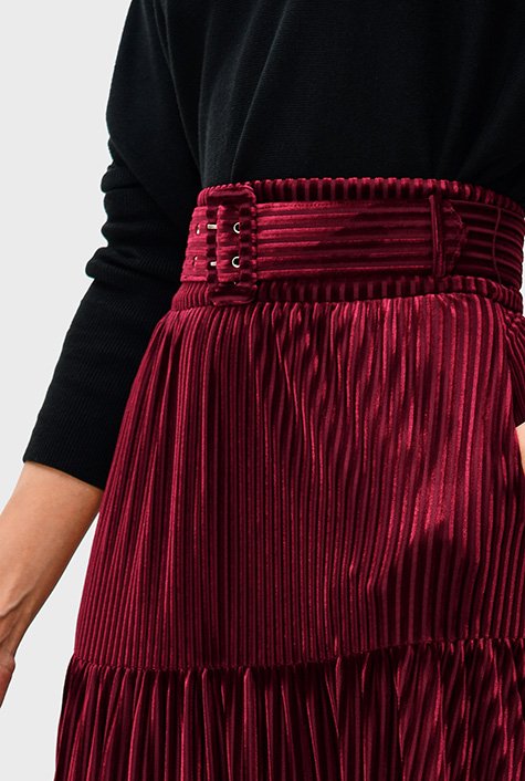 Flowy hotsell velvet skirt