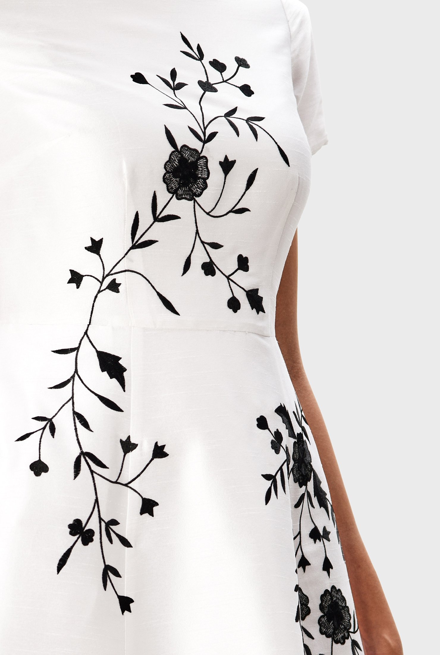 floral dress black and white