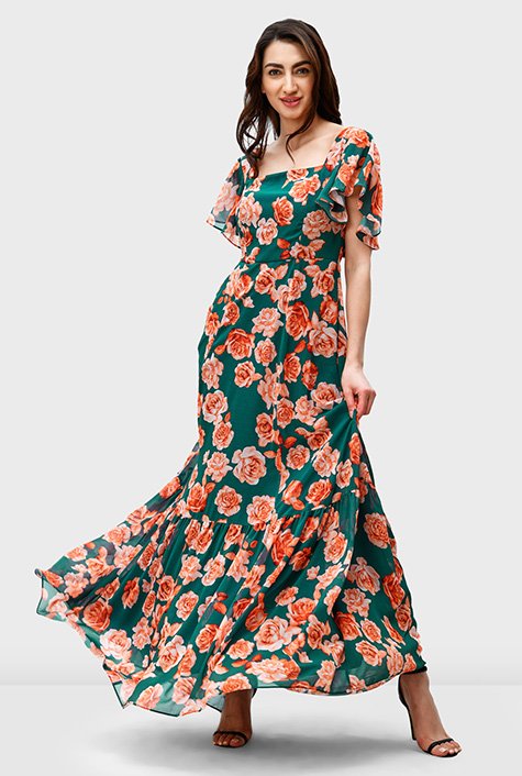 Solid Georgette Maxi Dress With Finely Curated 9MM Sequence Work –  Prititrendz
