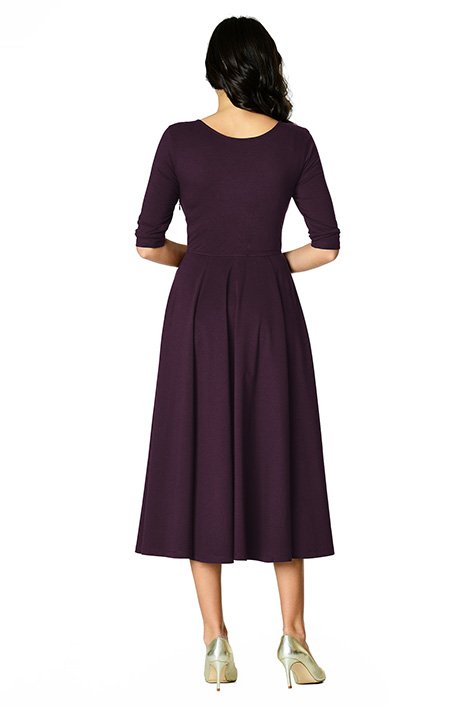 Shop Cotton jersey fit-and-flare dress