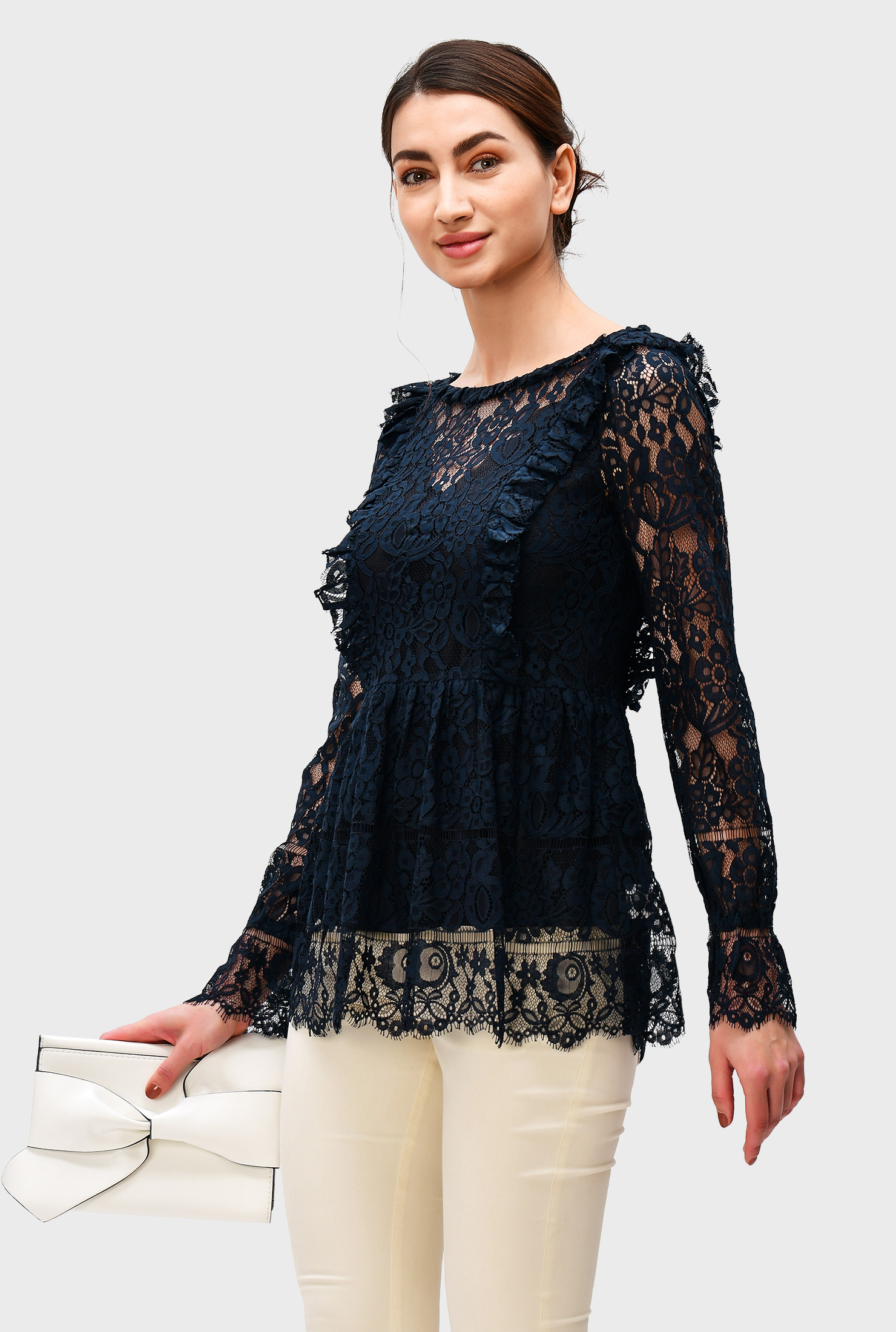 ★専用★anuke Sheer Peplum Tops anuke Sheer Peplum Tops