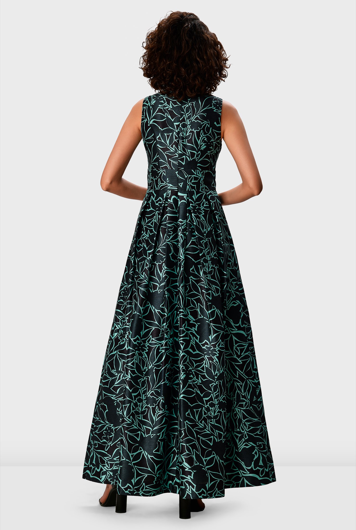 maxi leaf dress