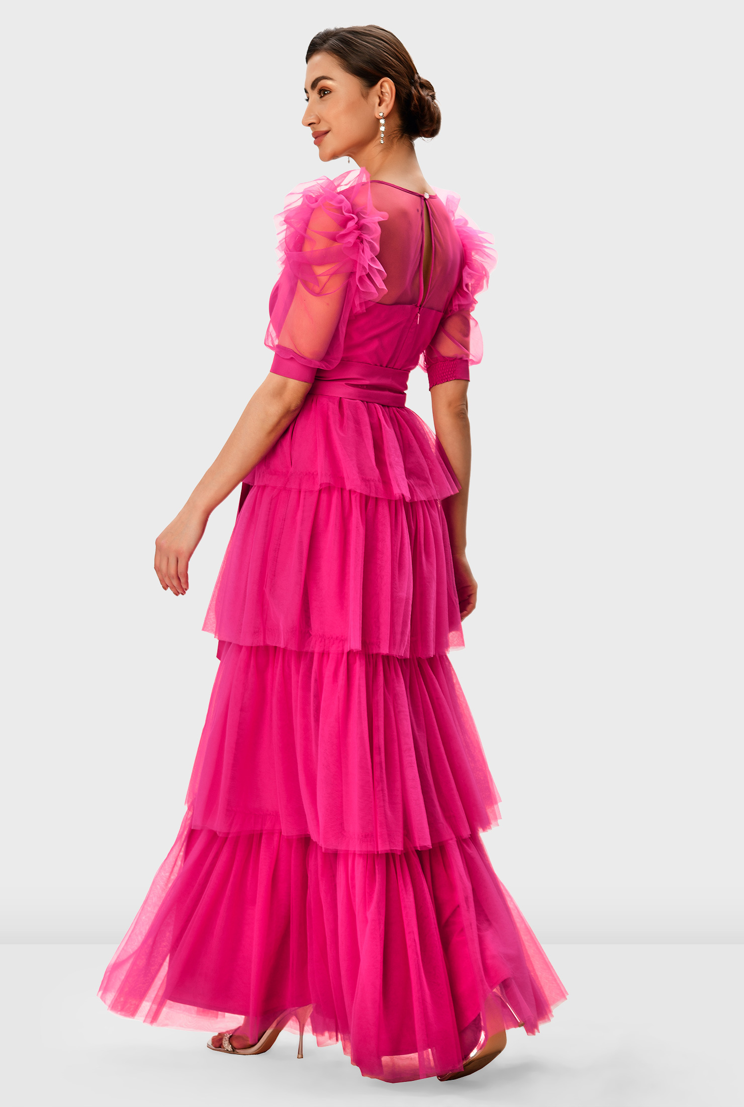 ★美品★ Hem tulle docking pullover tulle docking logo cut sew | ARULLE