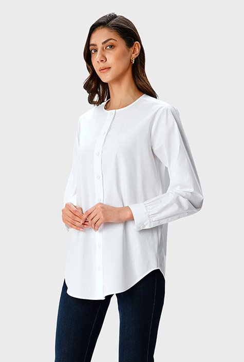 Shop Easy cotton poplin shirt | eShakti