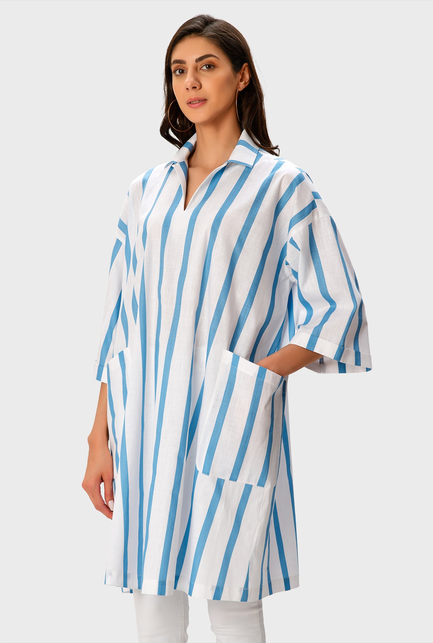 Cotton Oversized Dolman Shirt