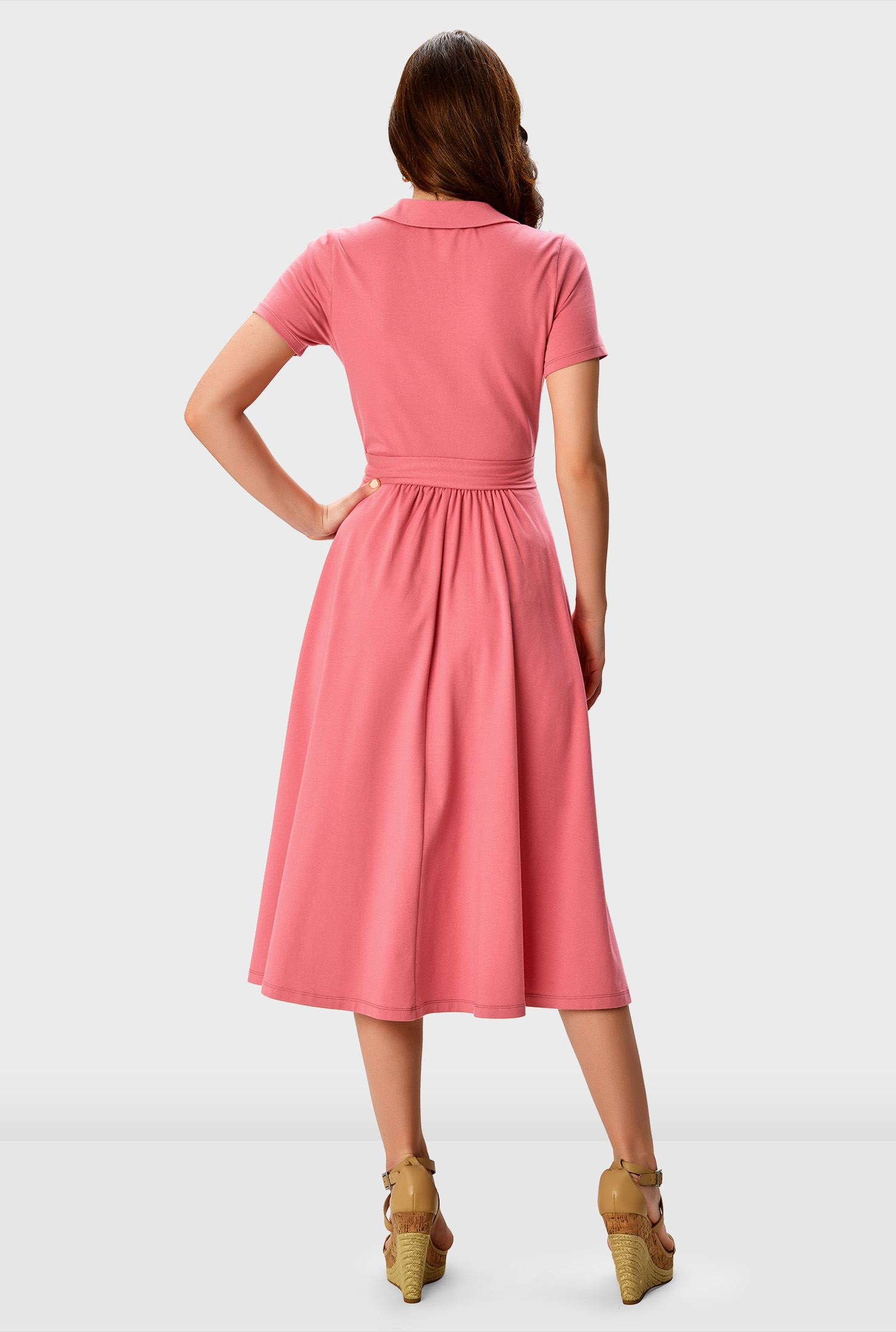 Shop Cotton jersey wrap dress eShakti