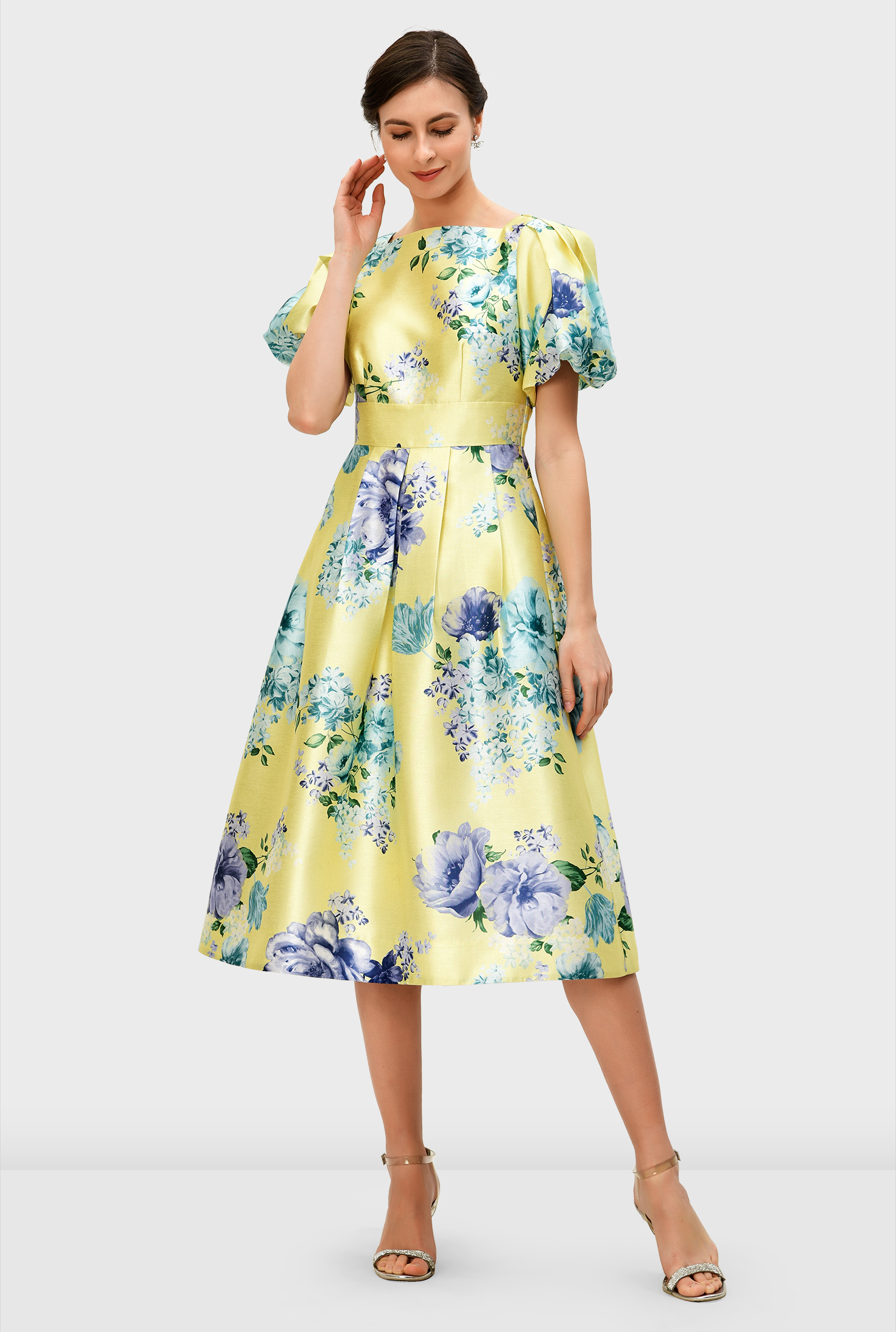 CLANE JACQUARD FLOWER PUFF SLEEVE TOPS美品 OfflineInc64d591e8d11b02468098