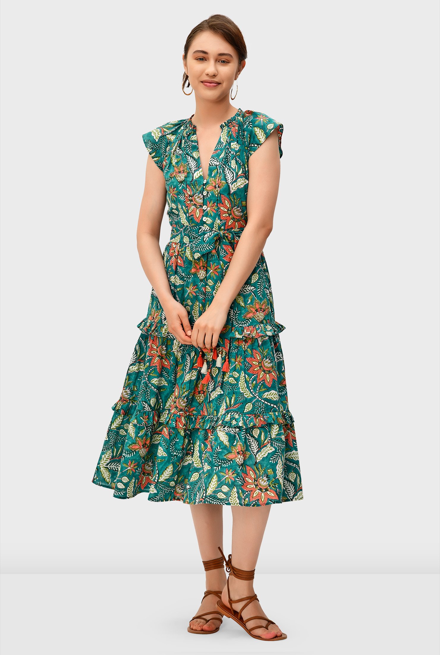 floral hand dress