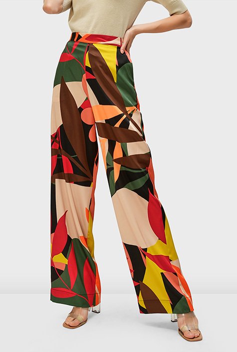 Enföld stain glass-print trousers - Multicolour