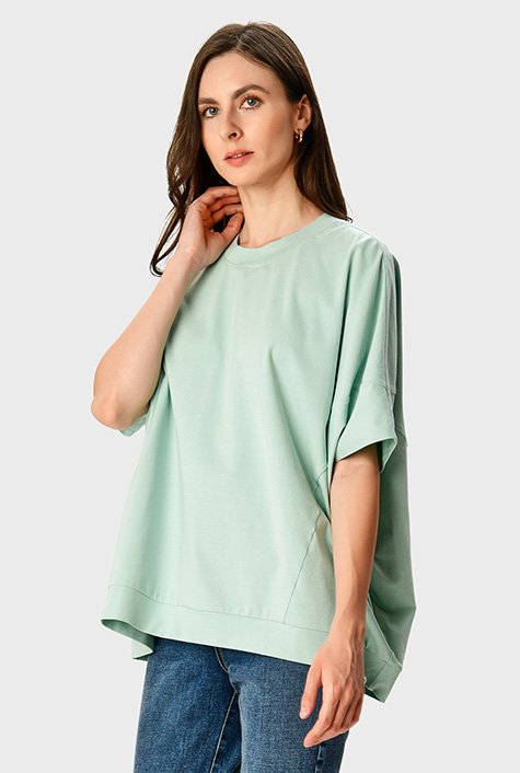 Cotton Oversized Dolman Shirt