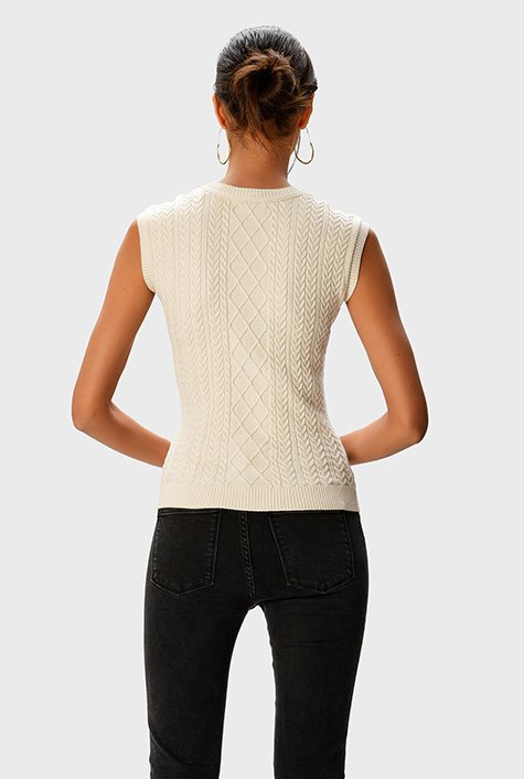 Shop Cable knit sweater tank top