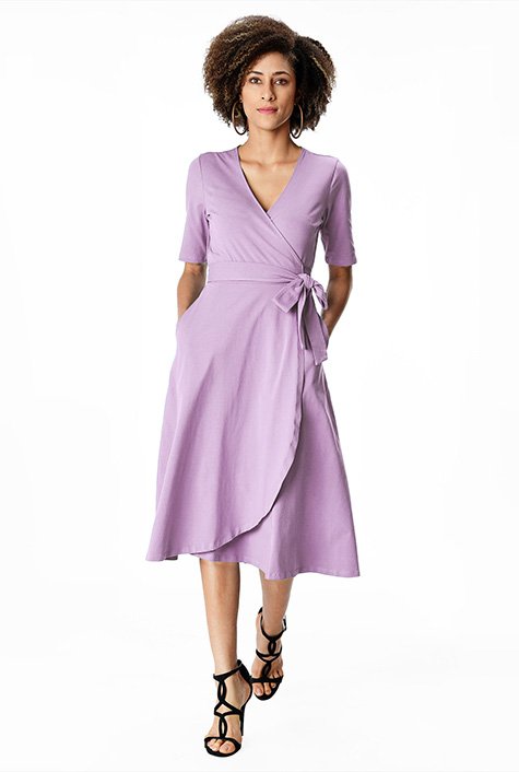 Jersey knit wrap outlet dress