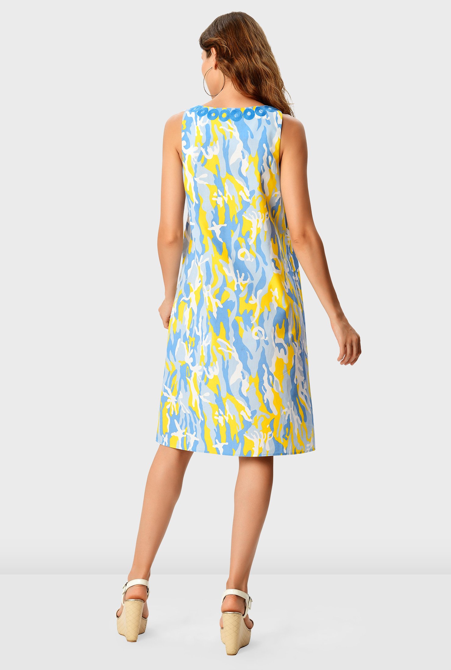 graphic shift dress