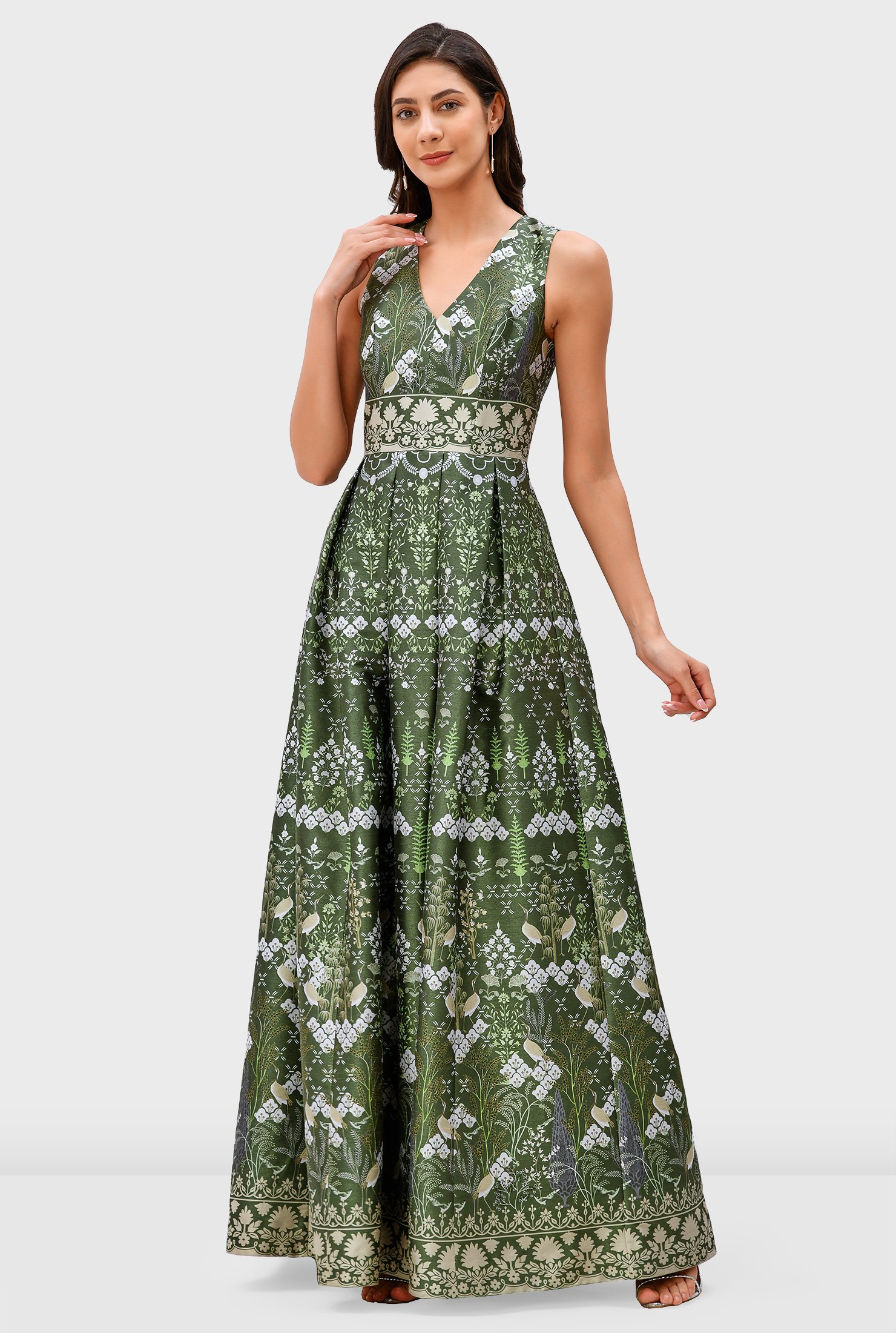 Tile print hot sale maxi dress