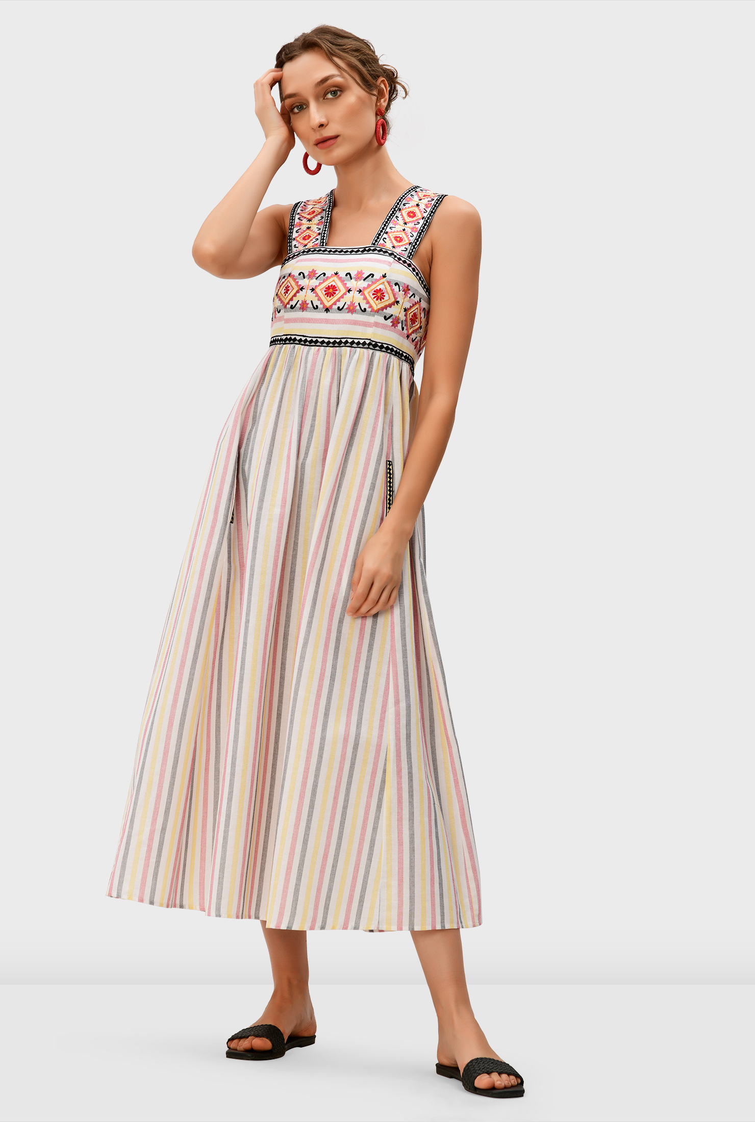 【AMERI】EMBROIDERY SHEER COTTON DRESS　M Ameri（アメリ）の「EMBROIDERY SHEER COTTON DRESS（ワンピース