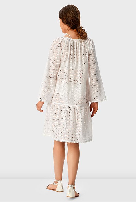 Lace flounce outlet shift dress