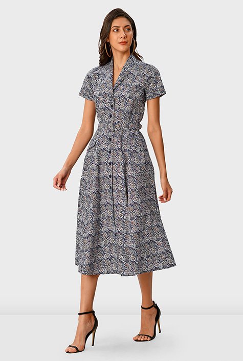 Amie Silk Poplin Shirtdress