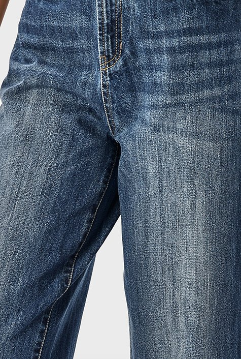 Shop Cotton denim baggy jeans | eShakti