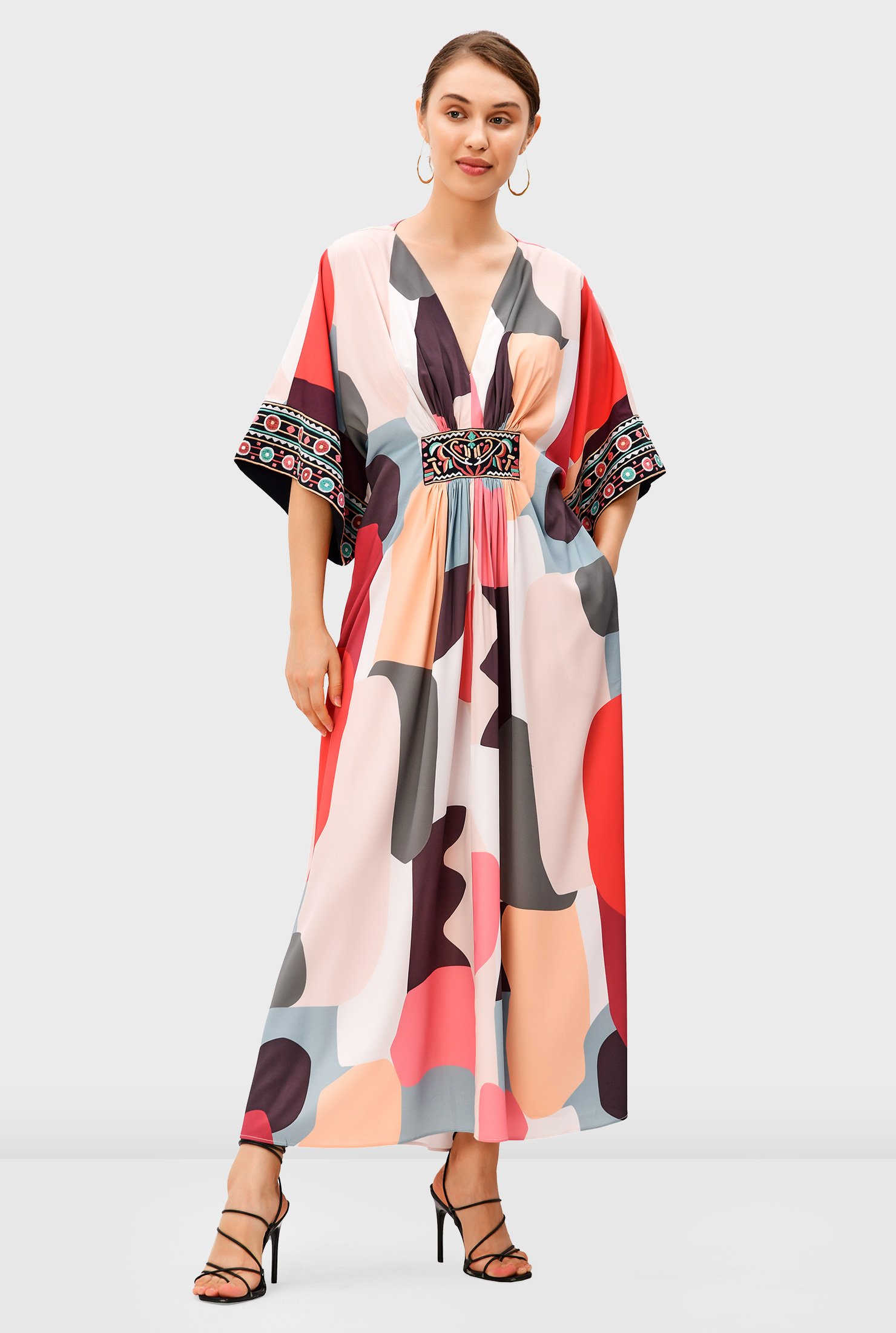 Kiku Flower Slip Dress Indigo – KAFTAN
