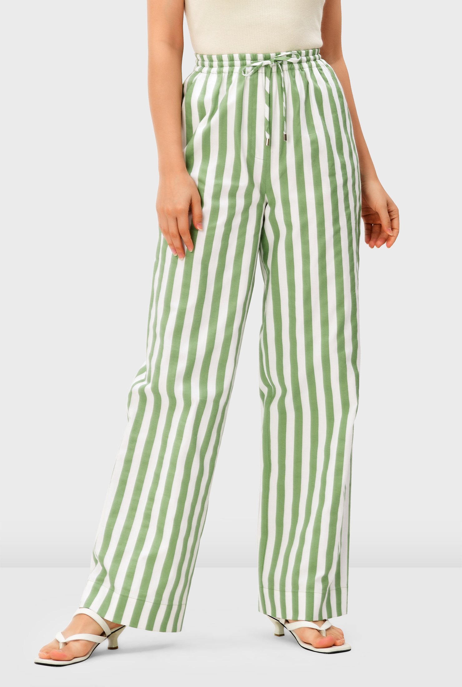 トップスを Georgette Stripe Trousers 38 8jZho-m65547229837 でオリジナ