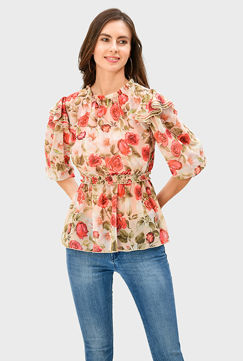 【週末限定値下げ】Acka jacquard peplum bustier Polka Dot Print Halter Neck Tie Back Flowy Peplum Top for