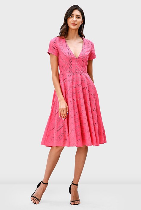 Eyelet a shop line dress