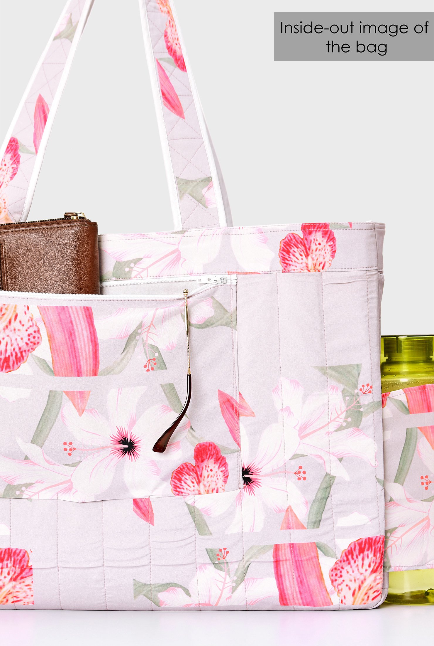 Shop Floral print crepe fabric tote bag | eShakti