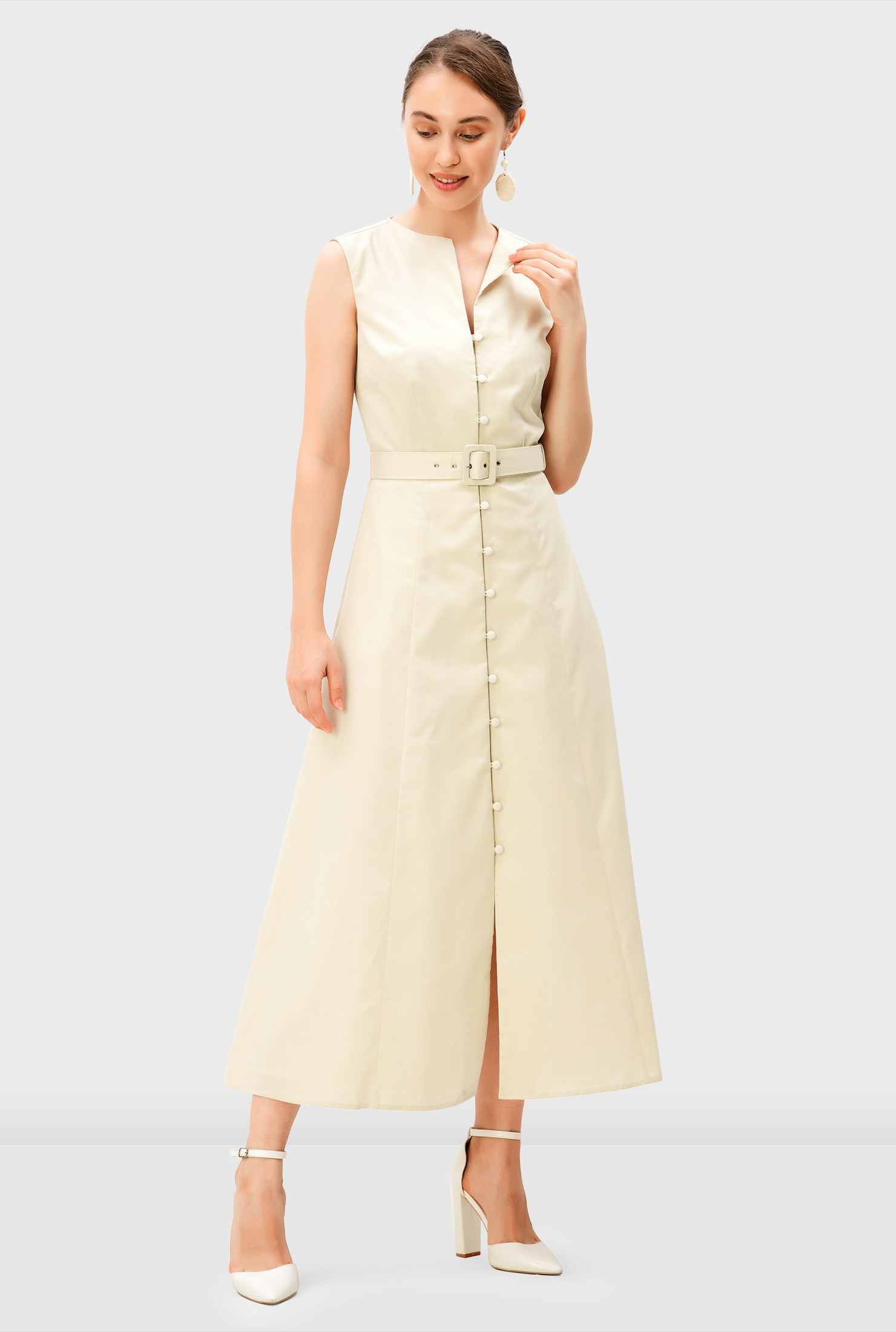 DRESSTERIOR◆レディース衣料/38/レーヨン/KHK/無地/085-58104 KH-0039 | DRESS GALLERY BOX