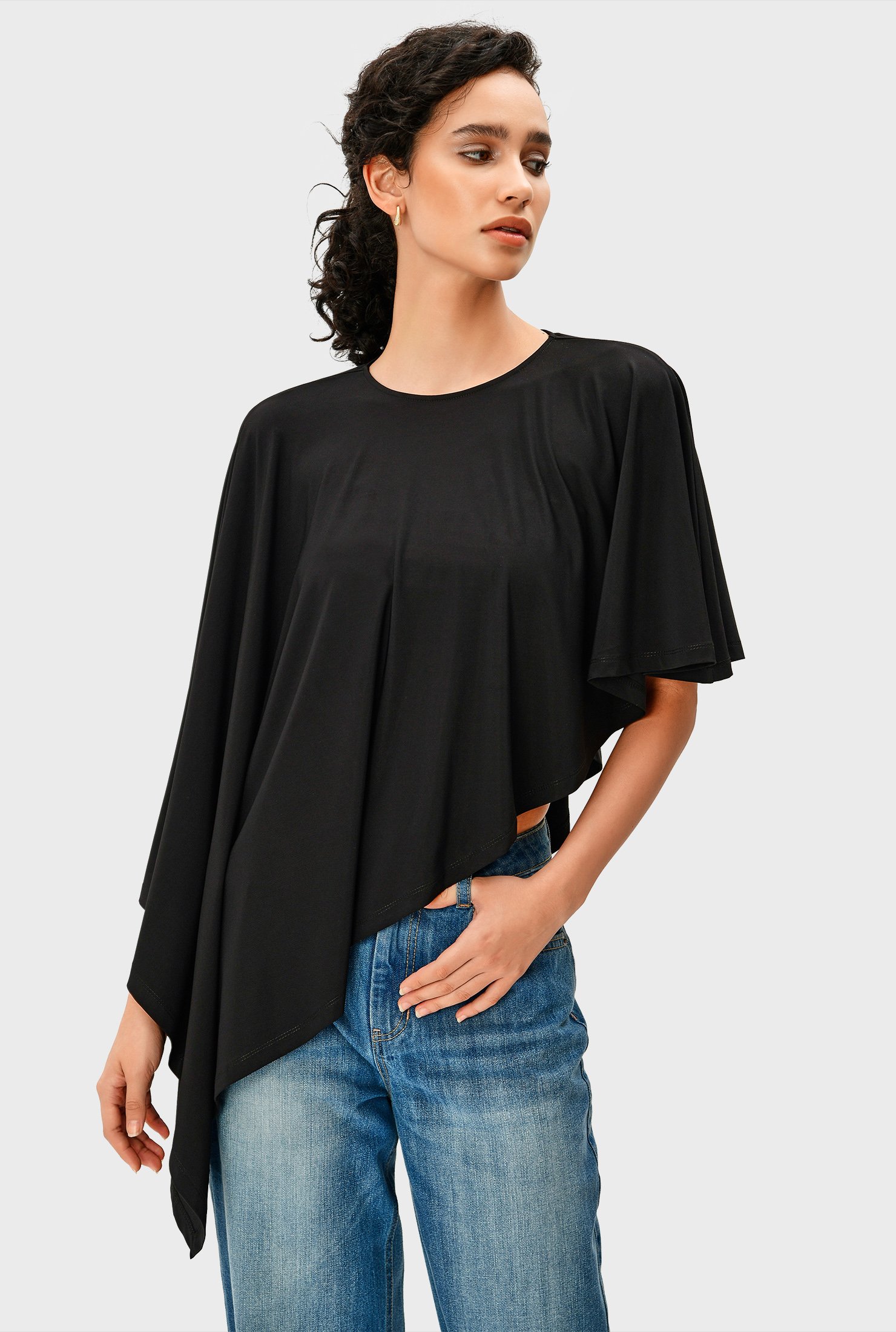 限定品 Asymmetric Cotton-blend Jersey Top tdh-latinoamerica.de