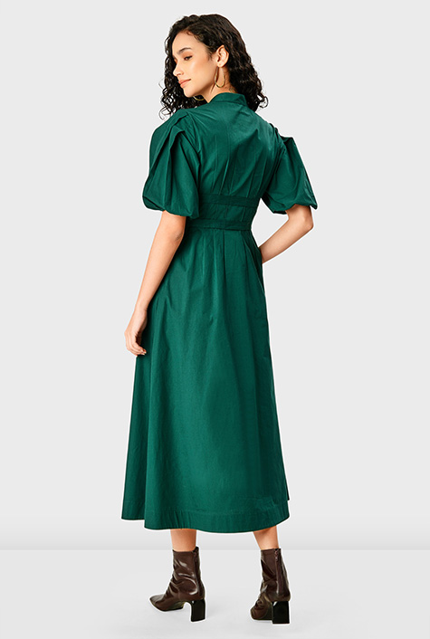 【直営・関税送料込】Wrap dress in cotton Women's Cotton Linen Wrap Dress Summer Casual Boho V Neck