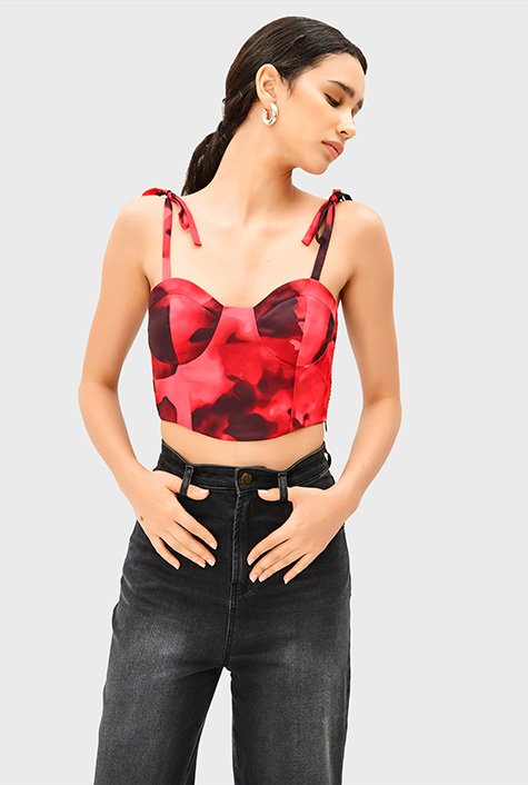 Buy FLORAL PRINT CORSETRY WHITE TUBE TOP for Women Online in India